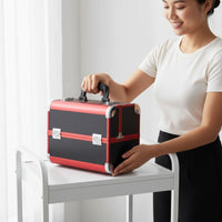 Aluminum Makeup Case Hard Shell Professional Beauty Organizer Case Lockable