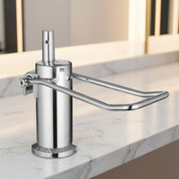 Salon Chair Hydraulic Pump Chrome-Finished Hydraulic Lift Mechanism Vertical Hardware for Hair Stylists
