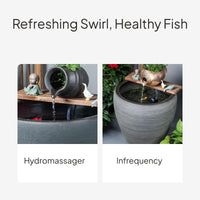 Ceramic Fish Bowl Set with Water Circulation