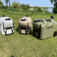 Portable Camping Water Tank with Wheels and Faucet