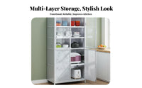 Large Capacity Multi-Door Kitchen Cupboard Dust-Proof Design Kitchen Storage Cupboard Sturdy and Long-Lasting Household Dish Cabinet Multifunctional for Renters, Families, Homeowners, Dining Room