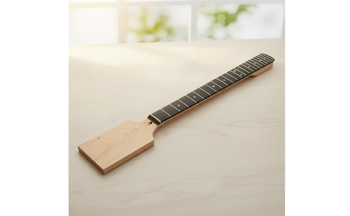 Unfinished Electric Guitar Neck Wood Paddle Headstock Guitar Neck Smooth for Luthier