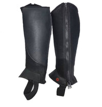 Children's Equestrian Leg Guards with Breathable Mesh and Cowhide
