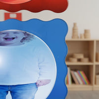 Acrylic Bubble Mirror Smooth Rounded Edges Sensory Wall Mirror Brightens a Room Learning Space Ornament for Students, Classroom, Playroom