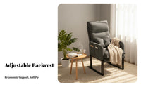 Adjustable High-Spine Recliner Foldable Design Adjustable Spine Rest Lounger Multi-Functional Space Saving for Balcony