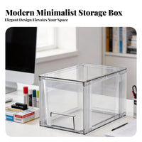 Stackable Storage Drawer lint-freeproof Stackable Drawer Unit Clear View for Students
