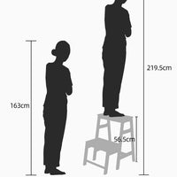 Foldable Bamboo Step Stool for Children and Adults, Modern Minimalist