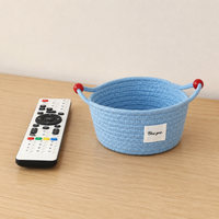 Storage Box with Rope Handles, Clothing Storage, Natural Cotton Basket, Stylish Living Room Storage