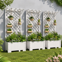 Trellis for Climbing Plants, Synthetic Material Trellis, Perfect for Garden and Balcony, Robust Planter Box