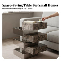 Decorative Pedestal Table Modern design Shaped End Table Artistic Design Minimalist Aesthetic for Entryway, Bedroom, Office