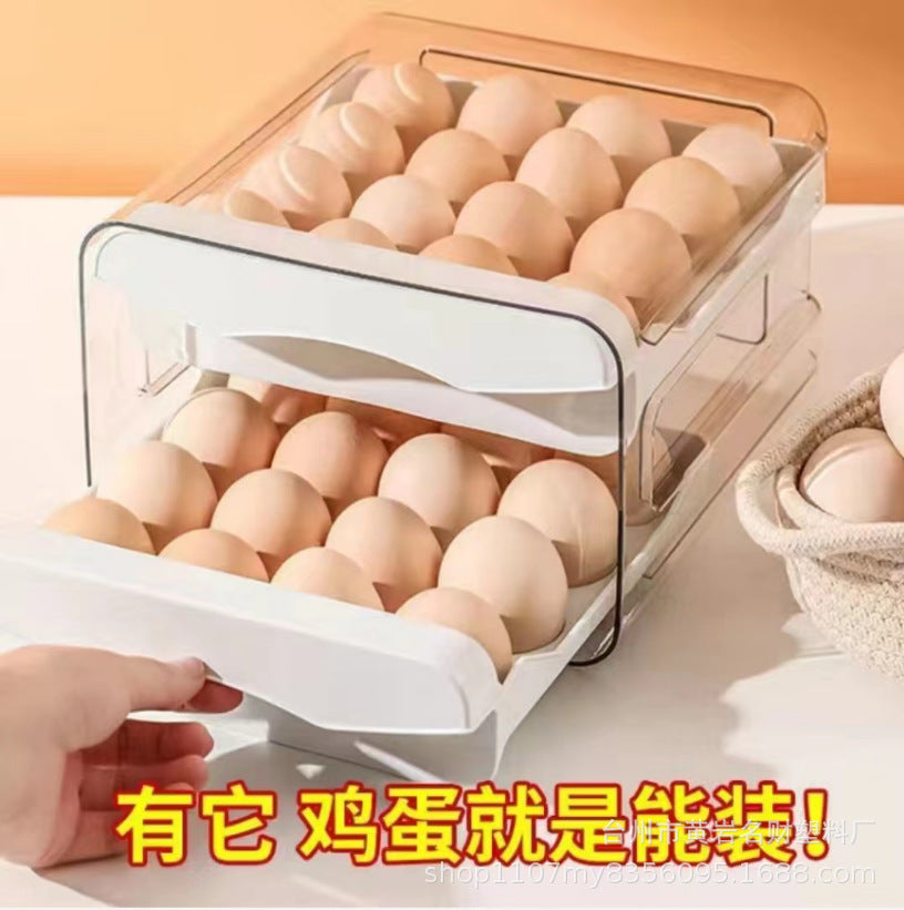 Egg Storage Box Drawer Type Refrigerator Food-Grade Egg Rack Holder