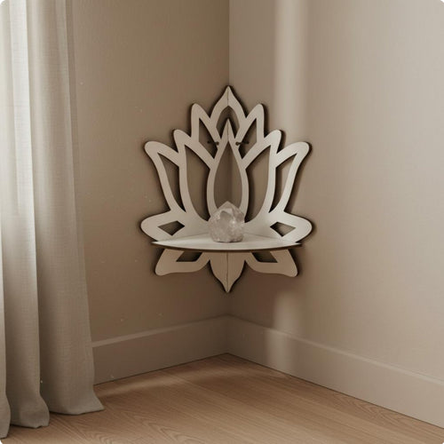 Lotus Flower Corner Shelf Space Saving Butterfly Corner Shelf for Living Room