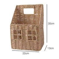 Woven Wall Basket Handwoven Natural Fiber Hanging Basket Eco-Friendly