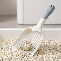 Litter Sifter and Sand Cleaner for Pet Trays, PP Material, Flat with Small Holes, Straight Handle for Cat and Dog Waste