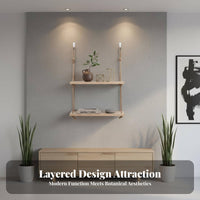 Three-Tier Rope storage solutionSaving Hanging Rack Rustic design & aesthetic for Bedroom, Students