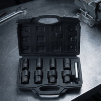 9 Pieces Nut Extractor Socket Kit Damaged Bolt and Nut Remover Set Stuck Bolt Extractor Set for Mechanics