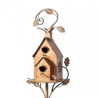 Outdoor Metal Birdhouse Garden Stakes Set of 5