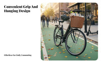 Large Capacity Electric Bike Rear Basket Lightweight Detachable Bike Basket Multipurpose for Commuting