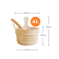 Sauna Water Pail Smooth Polished Wooden Sauna Pail Rustic Design