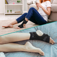 Heated Foot Drop Support with Aluminum Splint, Velcro Adjustment, Polyester