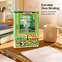 Pixel Parkour Mini Portable Notebook for Students and Girls, Decompression Stationery