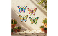 Iron Butterfly Wall Decor Raised Body 3D Butterfly Wall Decoration for Outdoor