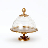 Glass Display Piece Decorative Brass Display Stand Sophisticated for Weddings