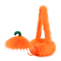Halloween Plush Pumpkin Head Bag for Trick or Treat Party