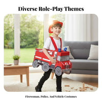 Fire Truck Costume Ideal Gift Wearable Vehicle Costume Lightweight for Halloween