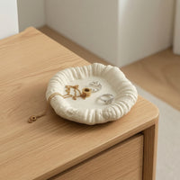 Jewelry Tray Irregular Band Holder Dish Textured Key Bowl for Dresser, Entryway