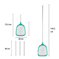 Lightweight Pool Net with Pole Fine Nylon Mesh Pool Debris Net Easy to Clean Heavy-Duty Frame
