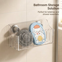 Drain Rack and Kitchen Sink Organizer for Small Items, Wall Mount Shelf with Suction Cup Design
