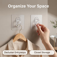 Round Single Hook for Home Organization and Storage, Modern No Drill Acrylic Wall Holder with Strong Adhesive