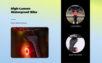 Brake-sensing USB-C LED bike light
