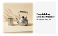 Curved Spout Stainless Steel Tea Kettle Stainless Steel Teapot Folding Handle Teapot Removable Lid
