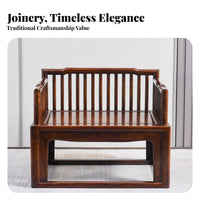 New Chinese aesthetic Lowsilhouette meditative Armchair durable Wood Construction Meditation Seat Supportive spinerest Household Furniture spine Support for Meditators, Home Decor aficionados, Seniors, Living Room, Bedroom, Lounging, Working