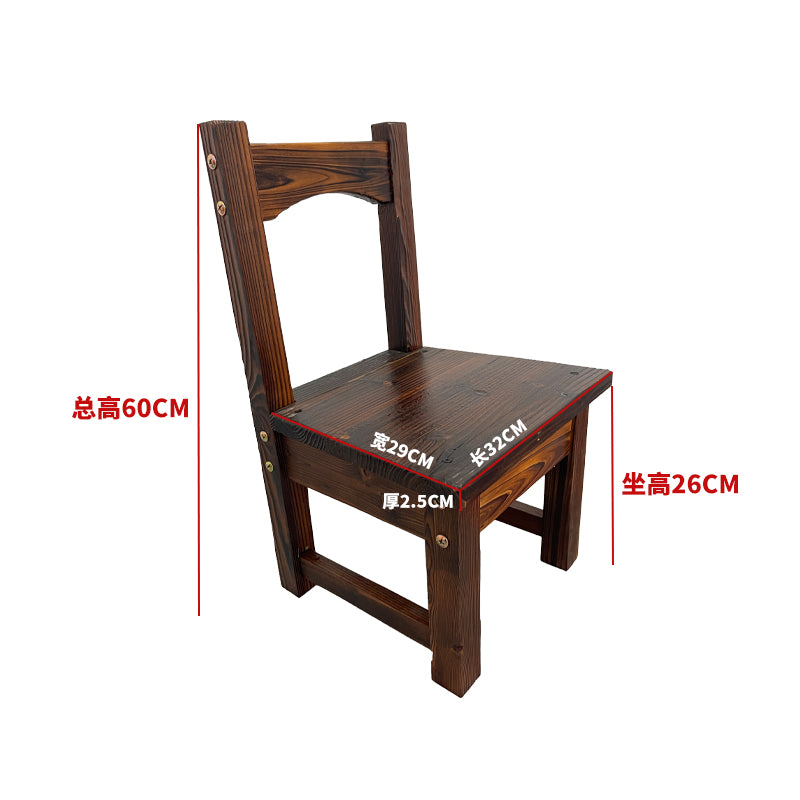防腐木户外小凳子 实木旋转小圆凳 复古家用靠背木质椅子方凳矮凳