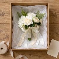 Bridal Hand Arrangement Photo Prop Wedding Hand Arrangement Lace Ribbon