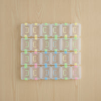 24 Pieces Transparent Mini Suitcase Storage Box Plastic Mini Suitcase Box Portable Luggage Container Lightweight for Collectors