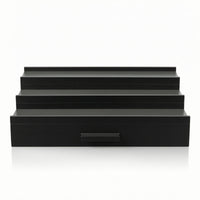 Wooden Display Rack with Drawer Compact Tiered Perfume Organizer Elegant Perfume Organizer with Drawer for Vanity Table