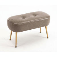 Tufted Bench with Metal Legs Easy to Clean Tufted Low Bench Waterproof Surface