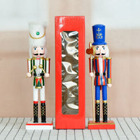 25cm Slim Circus Nutcracker Soldier Wooden Figurine Christmas Decoration