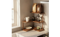 Space-Saving Desk Corner Storage Shelf Compact Desk Corner Shelf 3-Tier Furniture Sturdy for Kitchen Counter