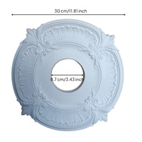 Ornate Floral Ceiling Medallion French-Design Home Decoration Hollow Center