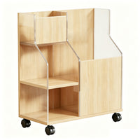 Wheeled Storage Rack Rectangular Exercise Mat Rack Multi-Purpose