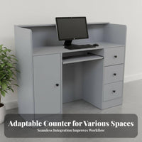 Simple Ier Counter Multipurpose Checkout Counter Versatile Register Stand for Clerks, Receptionists, Reception Area, Restaurant, Office