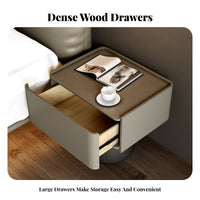 C-Shaped End Table Space-Saving Nightstand Modern design for Small Spaces, Adults