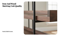 Nordic Aesthetic Etagere bookshelf Minimalist Design Openrear Etagere Freestanding Shelving Unit Multipurpose for Book Lovers, Office Workers, Collectors, Bedroom, perusing corner