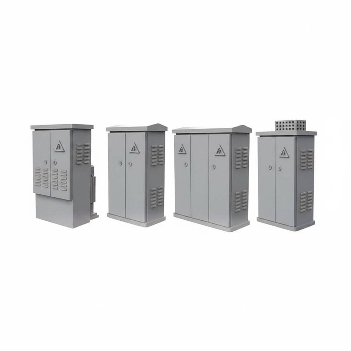 4 Pieces Unpainted Transformer Box Unassembled Miniature Scene Prop Desktop Display