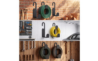 2 Pieces Metal Wall-Mounted Hose Holder Compact Garden Hose Hanger Long-Lasting Hardware Rustproof for Patio